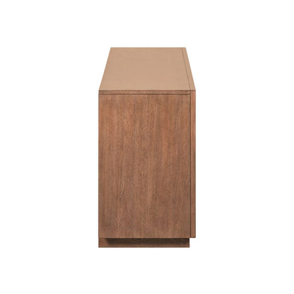 Fireplace TV Consoles - 214 84'' Console With Fire FTS Multiplees - Light Brown - Hornell Furniture Outlet