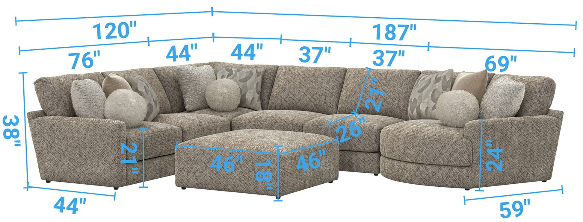 Turner - Sectional - Hornell Furniture Outlet