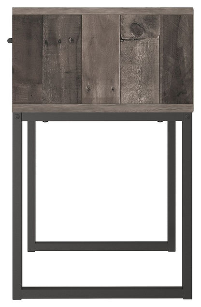 Neilsville - Black / Gray - One Drawer Night Stand - Hornell Furniture Outlet