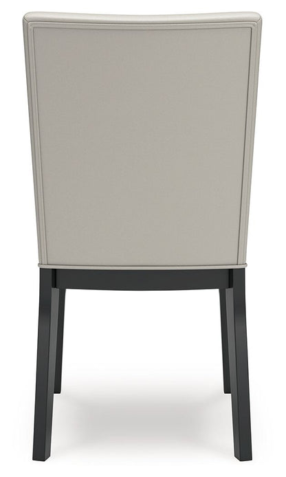 Glinari - Taupe / Black - Dining Upholstered Side Chair (Set of 2) - Hornell Furniture Outlet