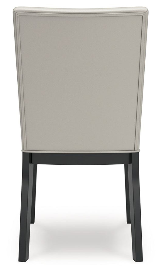 Glinari - Taupe / Black - Dining Upholstered Side Chair (Set of 2) - Hornell Furniture Outlet