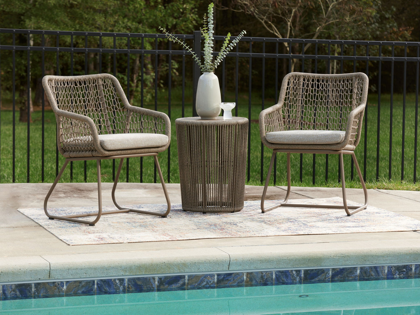 Majors Beach - Outdoor Table And 2 Chairs (Set of 3) - Beige - Hornell Furniture Outlet
