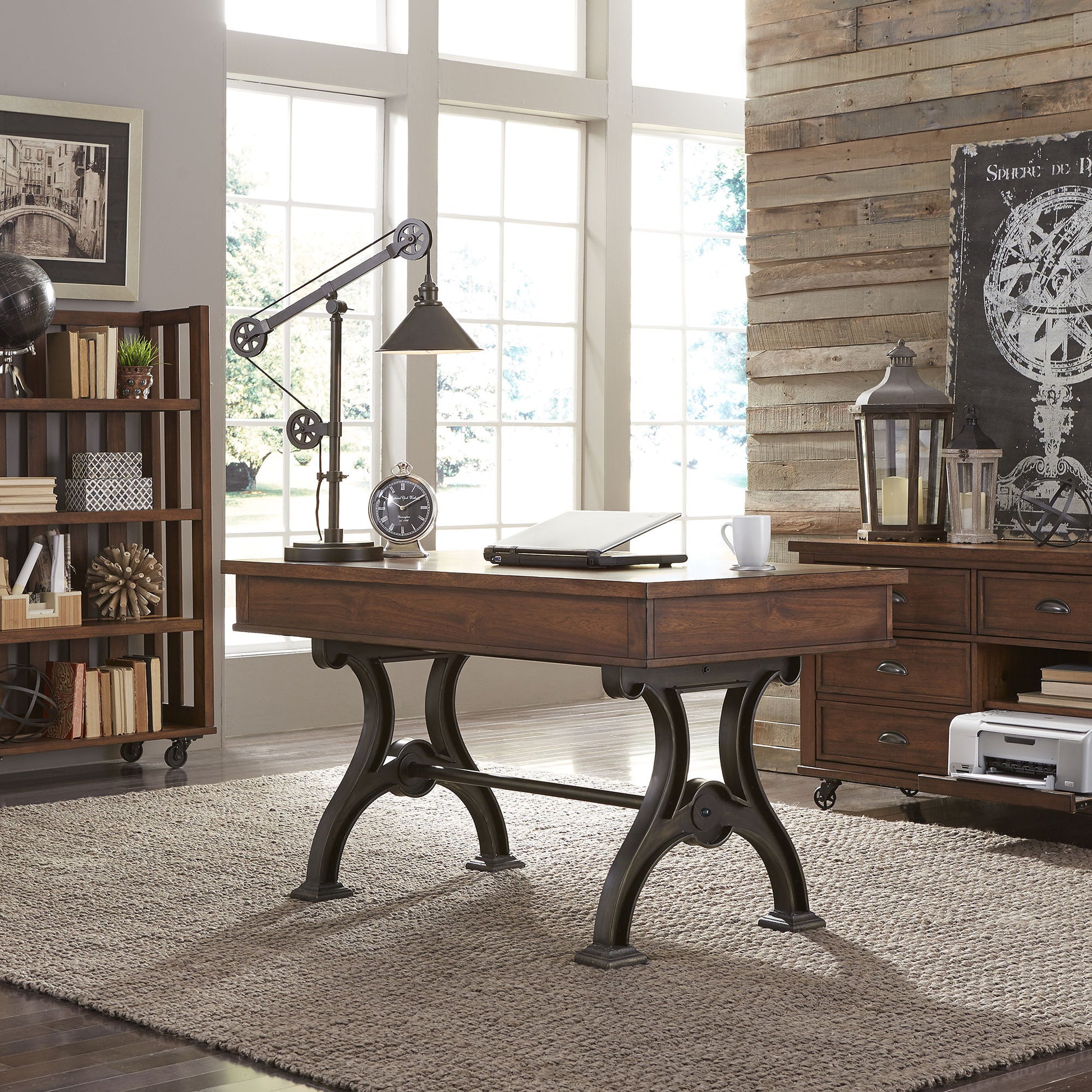 Arlington House - Writing Desk - Dark Brown - Hornell Furniture Outlet