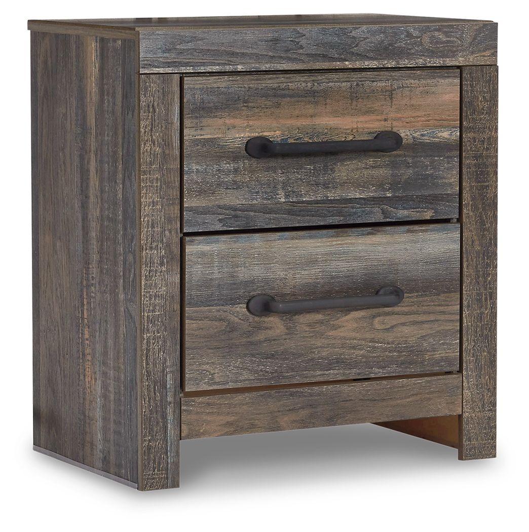 Drystan - Two Drawer Night Stand - Brown / Beige - Hornell Furniture Outlet