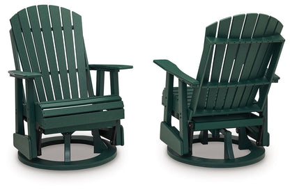 Shell Beach - Swivel Glider Chair - Green - Hornell Furniture Outlet