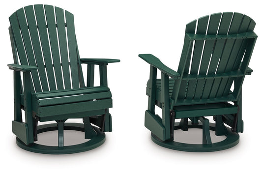 Shell Beach - Swivel Glider Chair - Green - Hornell Furniture Outlet