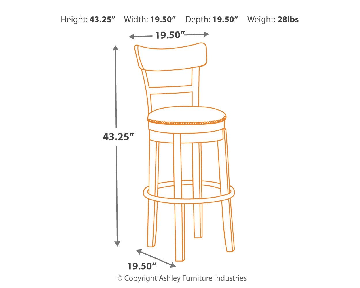 Pinnadel - Swivel Barstool - Hornell Furniture Outlet