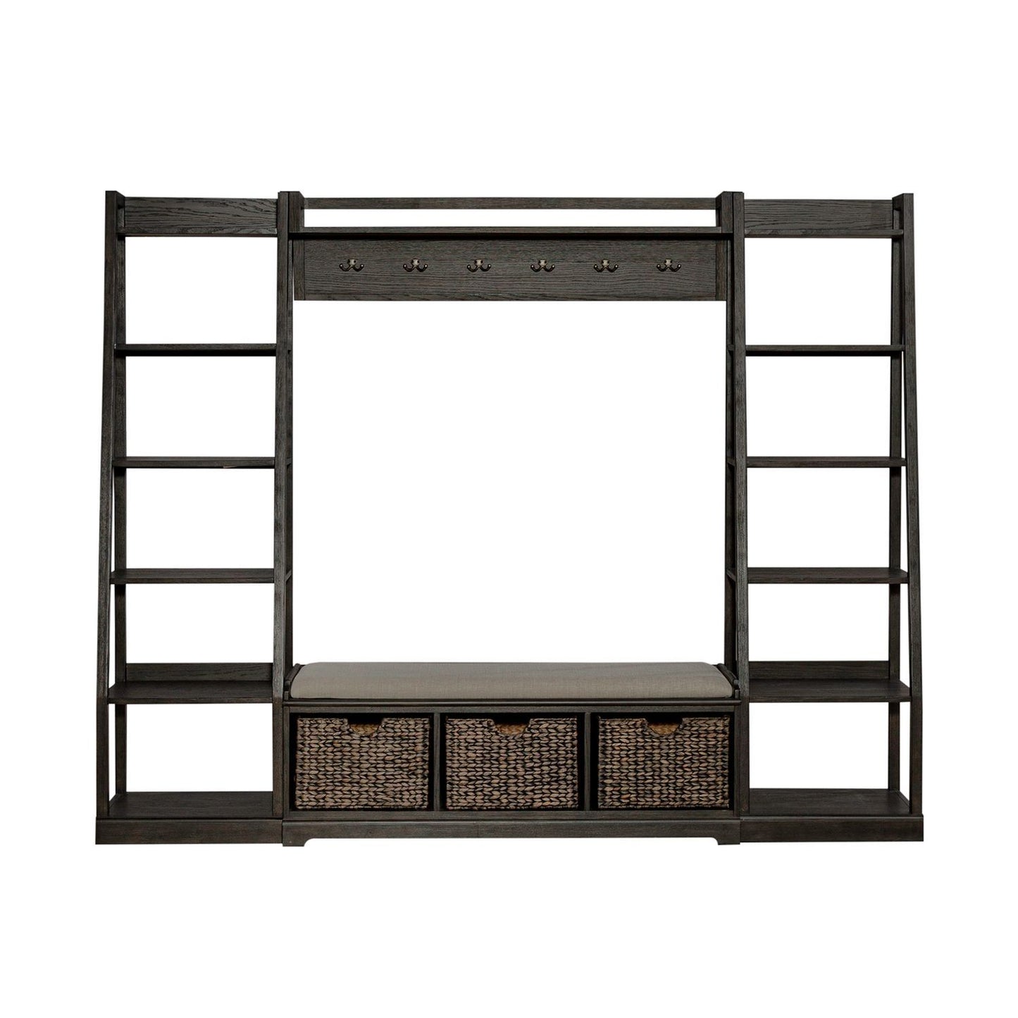Mill Creek - 3 Piece Wall Unit Set - Dark Brown - Hornell Furniture Outlet