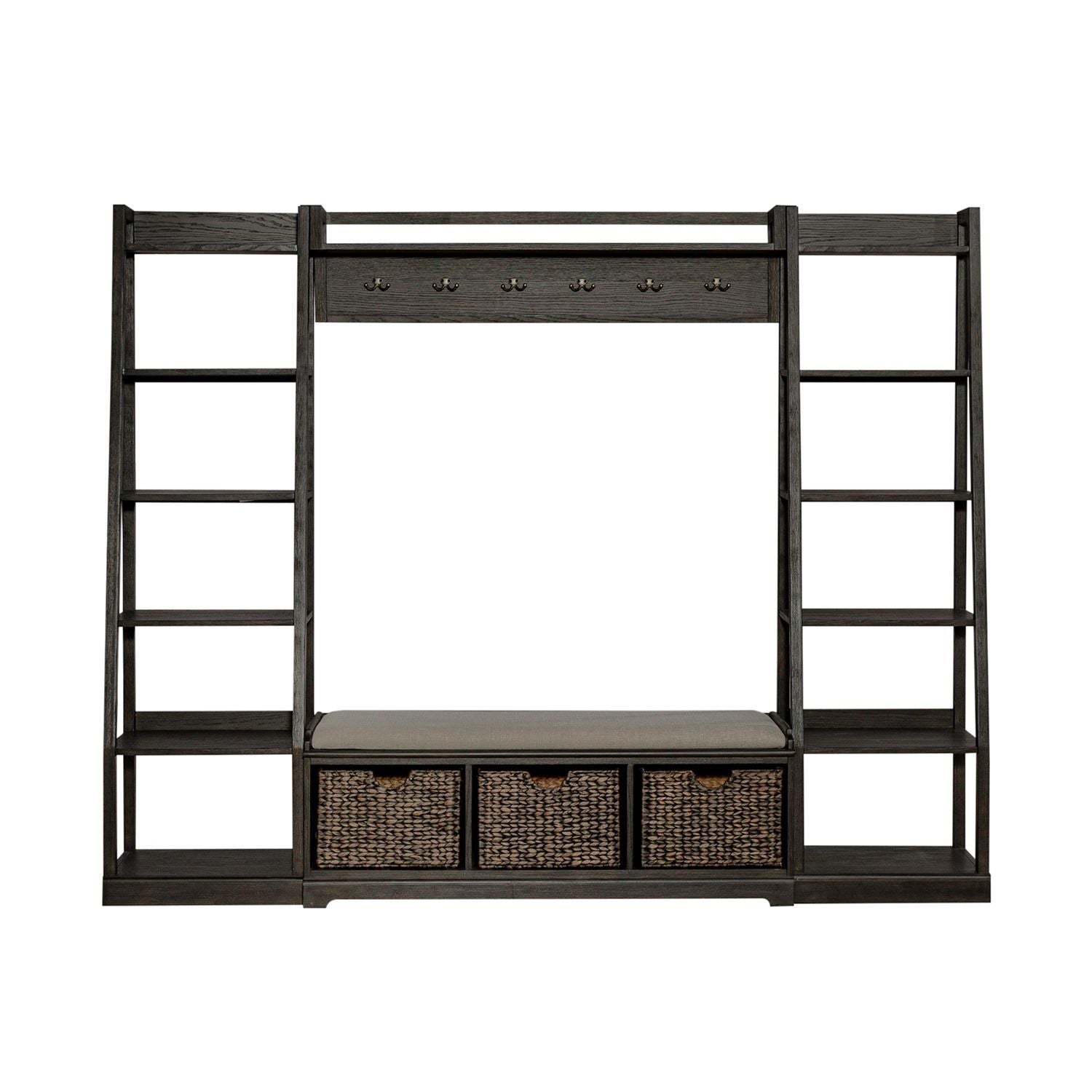 Mill Creek - 3 Piece Wall Unit Set - Dark Brown - Hornell Furniture Outlet