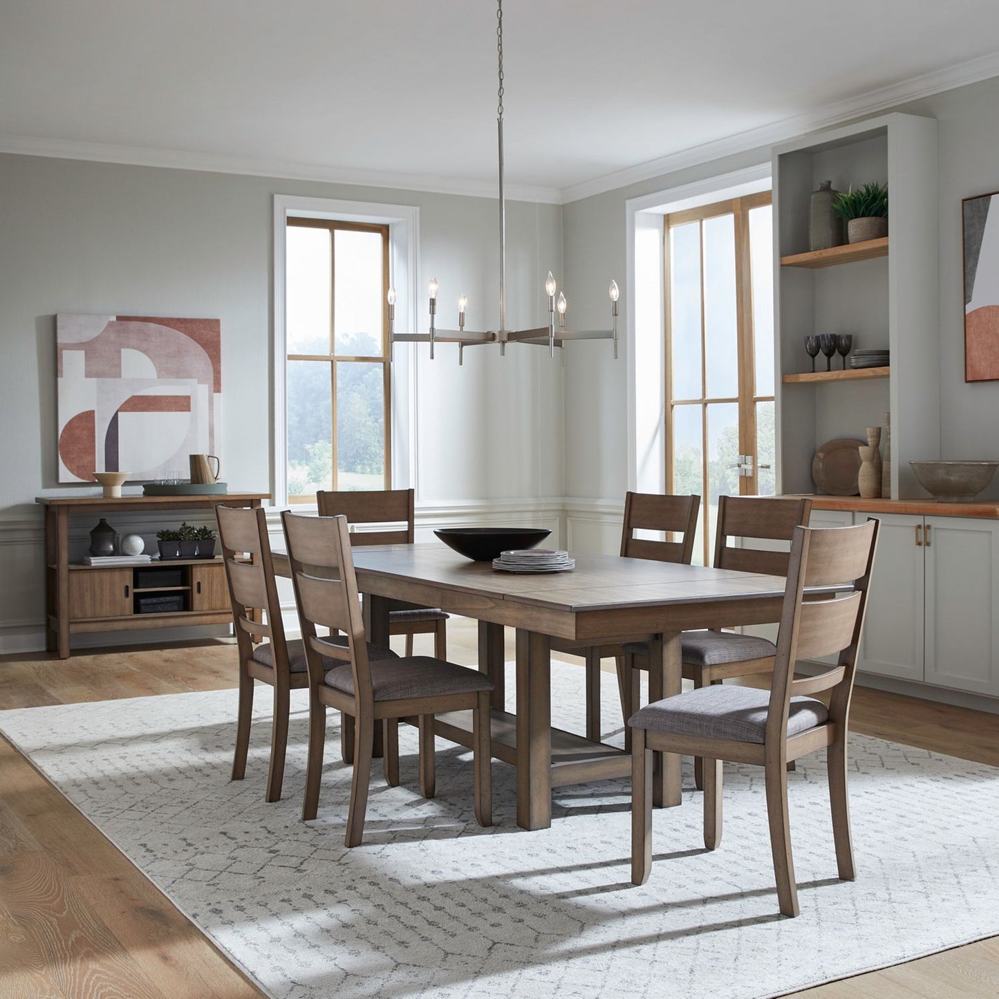 Brook Bay - Optional Trestle Table Set - Hornell Furniture Outlet