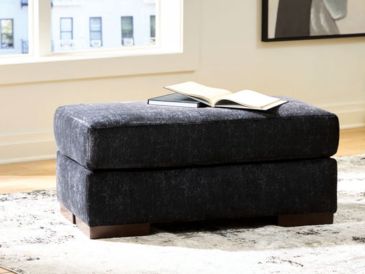 Whitmore Manor - Ottoman - Black Pearl - Hornell Furniture Outlet