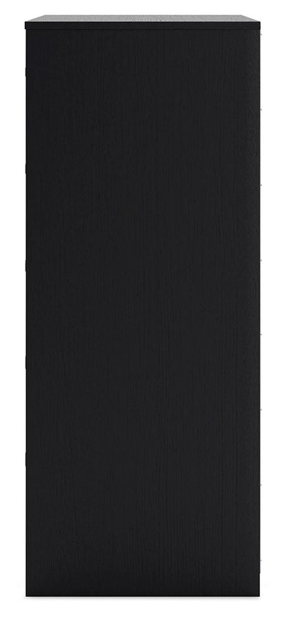 Finch - Black - Five Drawer Chest - 46" Height - Hornell Furniture Outlet