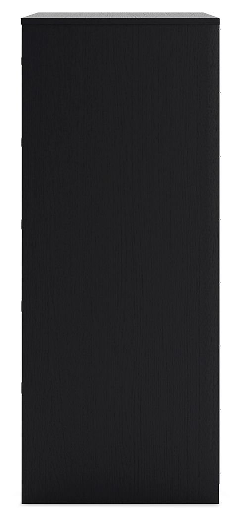 Finch - Black - Five Drawer Chest - 46" Height - Hornell Furniture Outlet