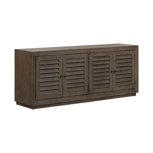 Aspen Sky - 78" TV Console - Weathered Saddle Brown - Hornell Furniture Outlet