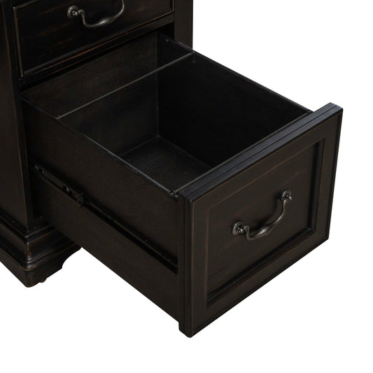 Meritage - Credenza & Hutch - Black - Hornell Furniture Outlet