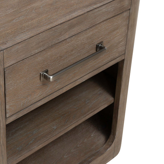 South Bend - Open Nightstand With Charging Station - Brown - Hornell Furniture Outlet