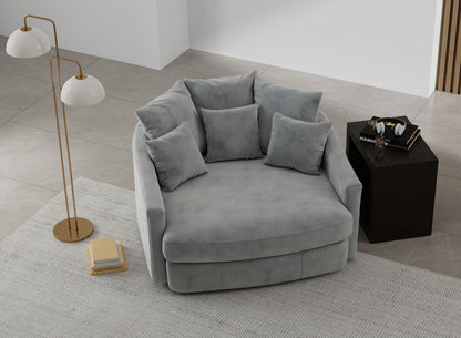 Matty - Round Accent Cuddle Chaise - Hornell Furniture Outlet