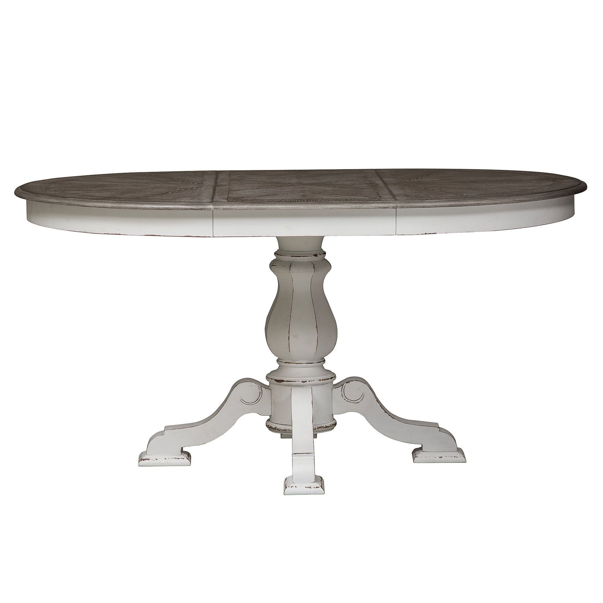 Magnolia Manor - Pedestal Table - White - Hornell Furniture Outlet