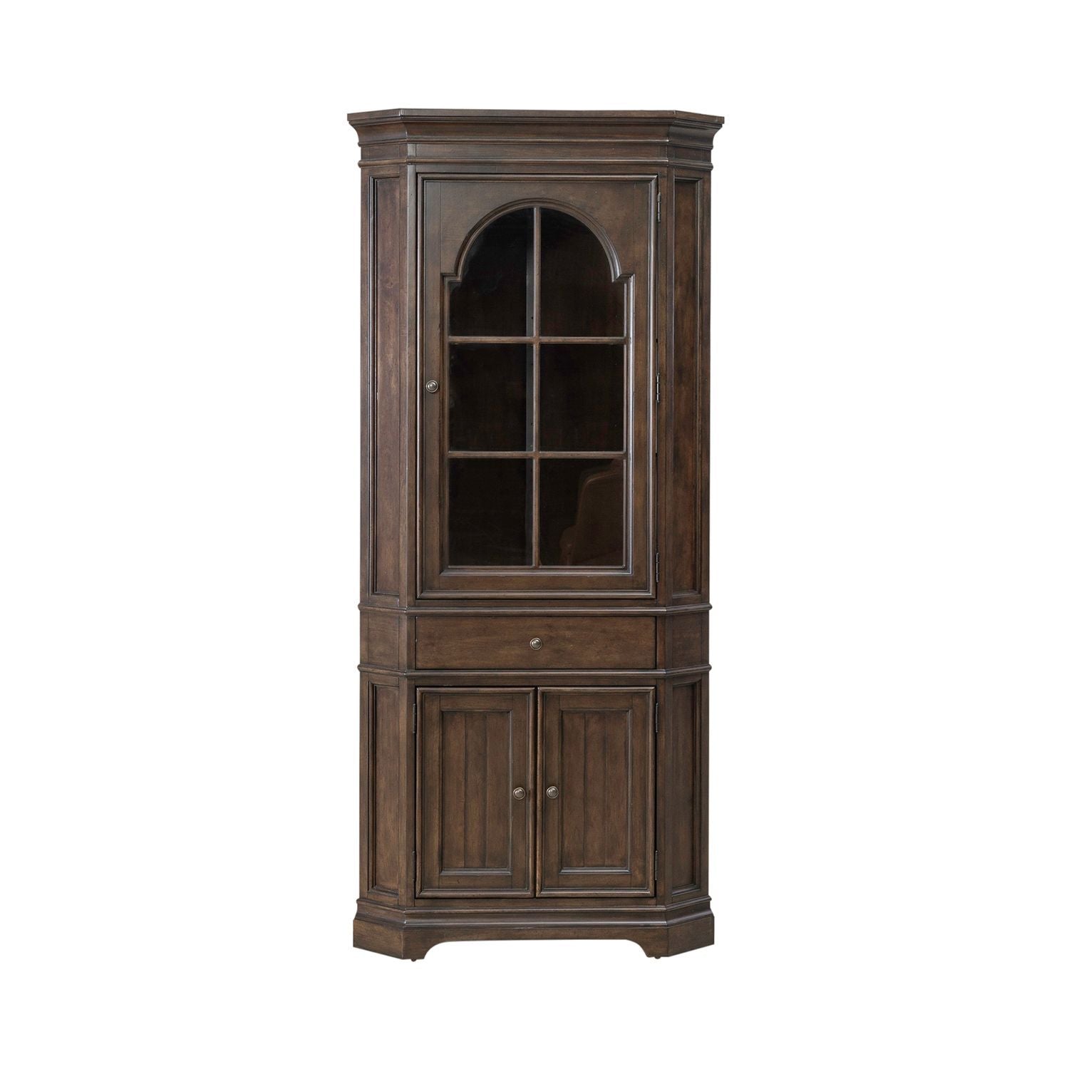 Arden Road - Corner Cabinet - Satin Cherry - Hornell Furniture Outlet