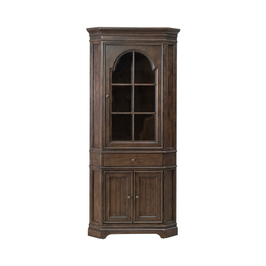 Arden Road - Corner Cabinet - Satin Cherry - Hornell Furniture Outlet
