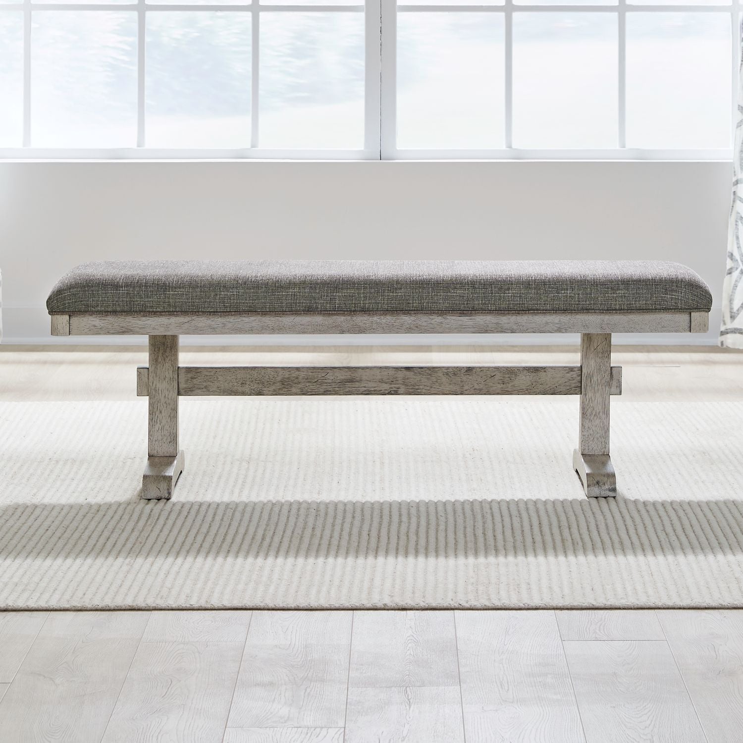 Hallendale - Upholstered Dining Bench (RTA) - White - Hornell Furniture Outlet
