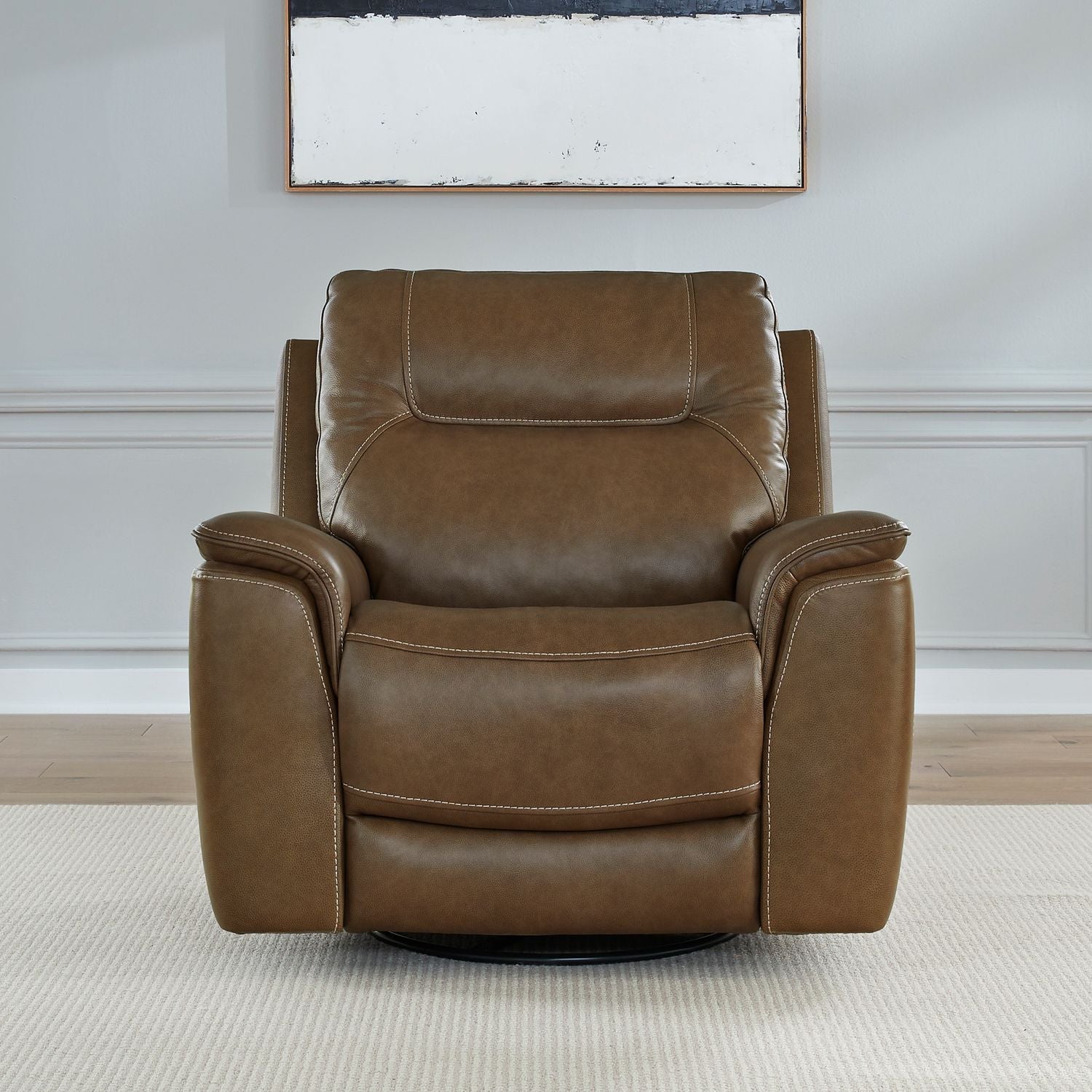 Collins - Swivel Glider Recliner P3 - Brown - Hornell Furniture Outlet