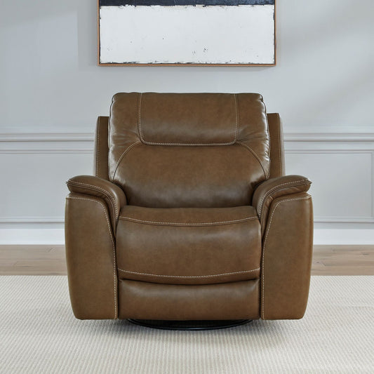 Collins - Swivel Glider Recliner P3 - Brown - Hornell Furniture Outlet