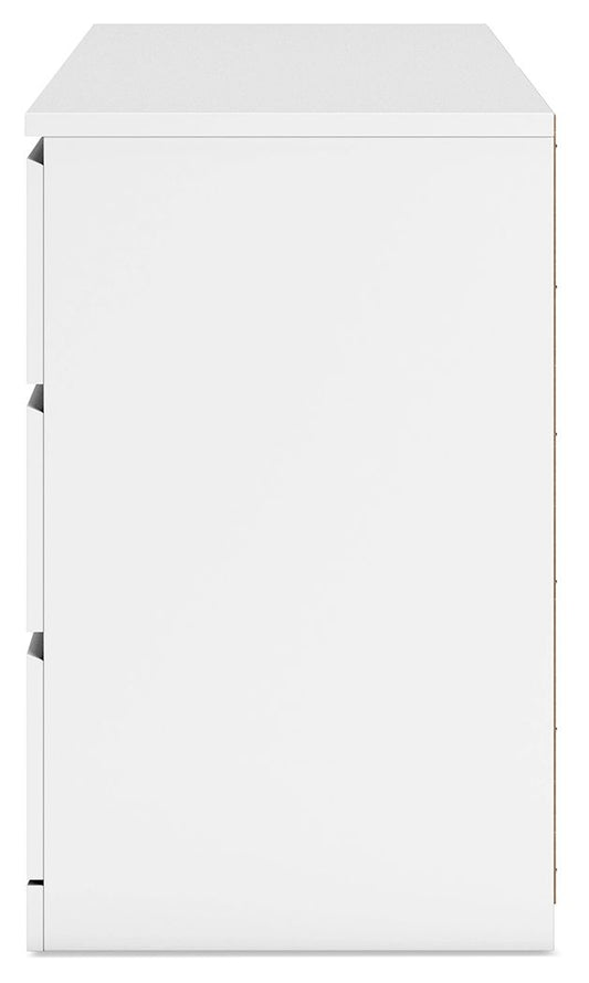Onita - White - Six Drawer Dresser - Hornell Furniture Outlet