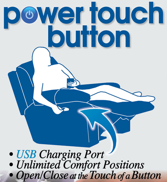 Wembley - Italian Leather Match Power Lay Flat Recliner With Power Adjustable Headrest & Lumbar - Chocolate