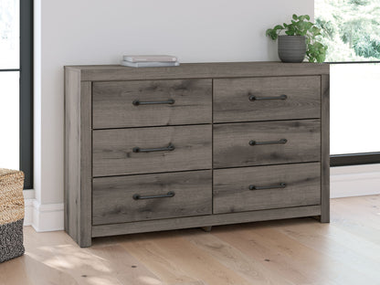 Graystorm - Brown Gray - Six Drawer Dresser - Hornell Furniture Outlet