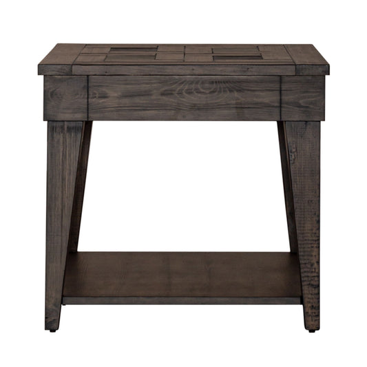 Arrowcreek - End Table - Dark Brown - Hornell Furniture Outlet