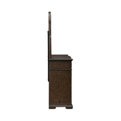 Provence Park - Dresser & Mirror - Brown - Hornell Furniture Outlet