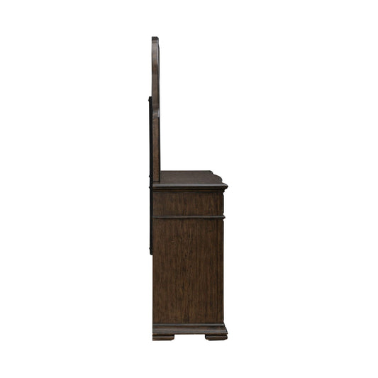 Provence Park - Dresser & Mirror - Brown - Hornell Furniture Outlet
