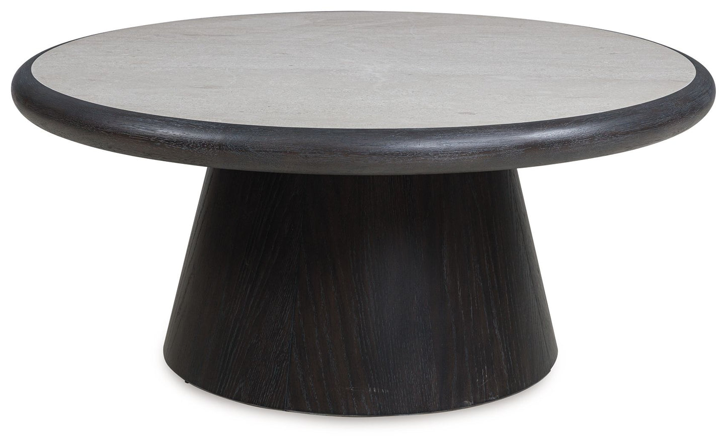 Bracken - French Black - Round Cocktail Table - Hornell Furniture Outlet