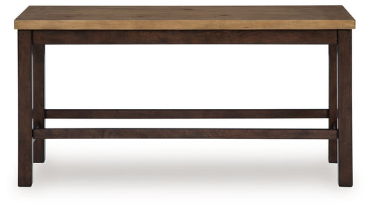 Rylandeen - Double Counter Height Bench - Light Brown / Dark Brown - Hornell Furniture Outlet