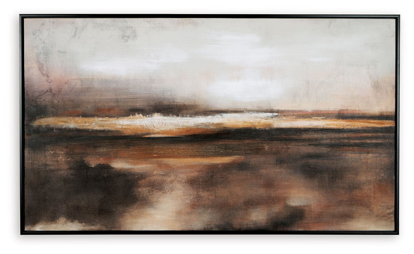 Drewland - Black / Brown / Orange - Wall Art - Hornell Furniture Outlet