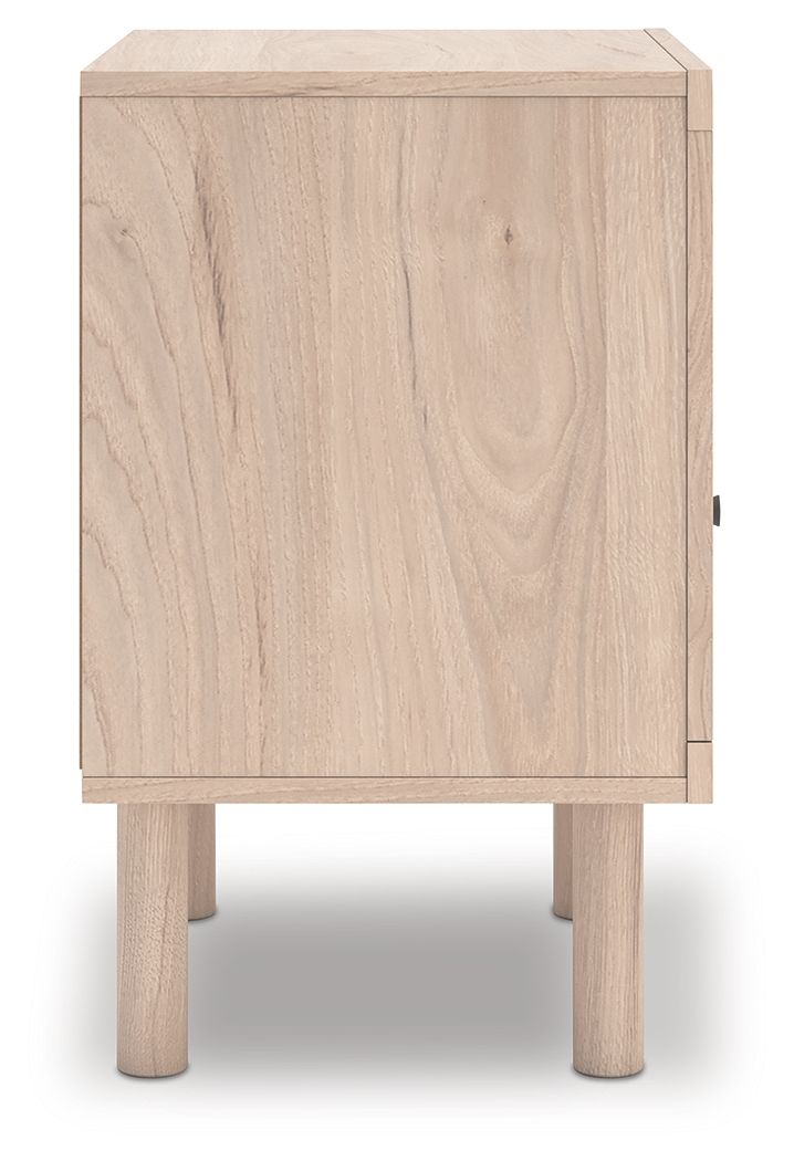 Arloster - Tan - One Drawer Night Stand - Hornell Furniture Outlet