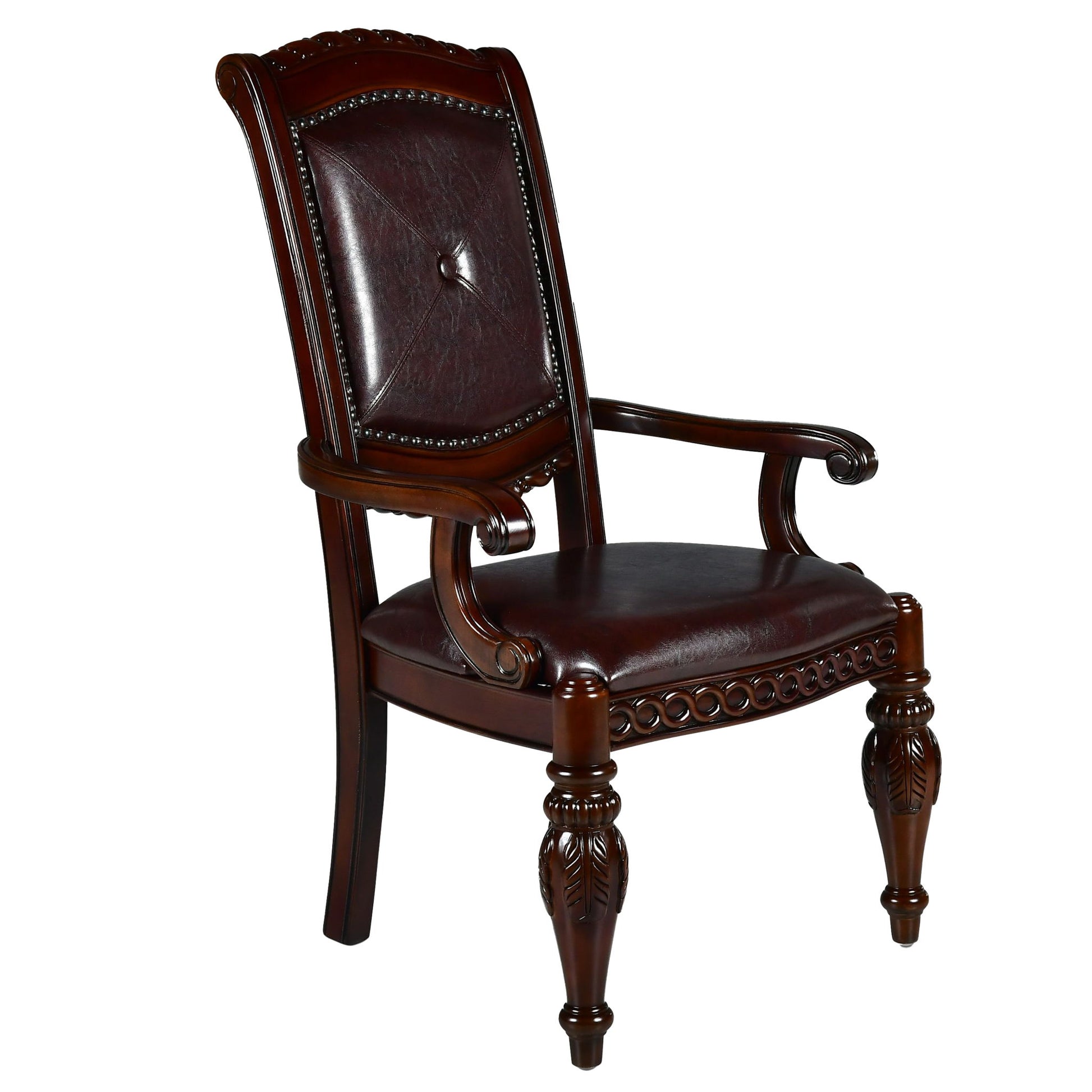 Antoinette - Arm Chair (Set of 2) - Dark Brown - Hornell Furniture Outlet