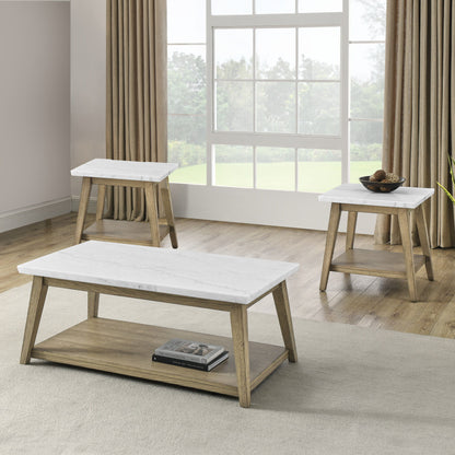 Vida - 3 Piece Occasional Table Set - Brown - Hornell Furniture Outlet