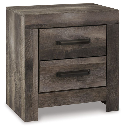 Wynnlow - Two Drawer Night Stand - Gray - Hornell Furniture Outlet