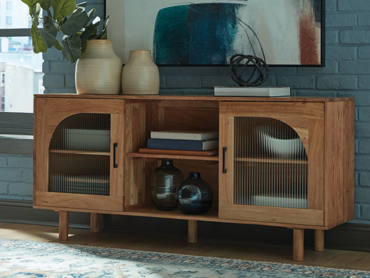 Adway - Natural Brown - Accent Cabinet - Hornell Furniture Outlet