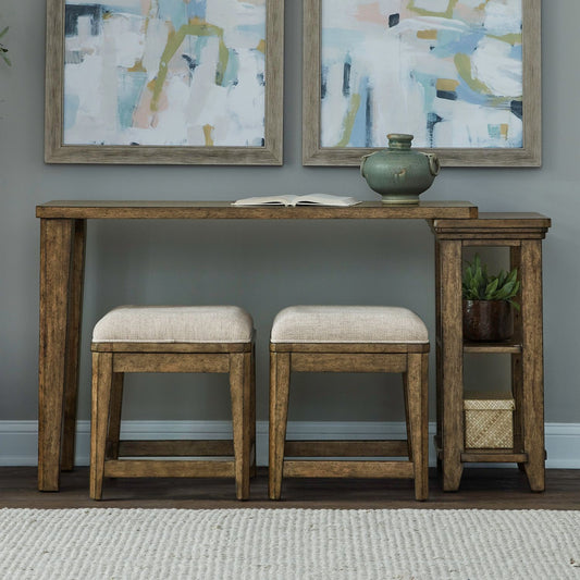 Carolina Park - 3 Piece Console Set - Brown - Hornell Furniture Outlet