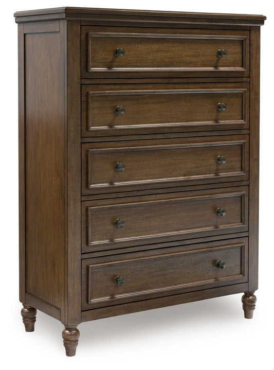 Sturlayne - Brown - Five Drawer Chest - Hornell Furniture Outlet