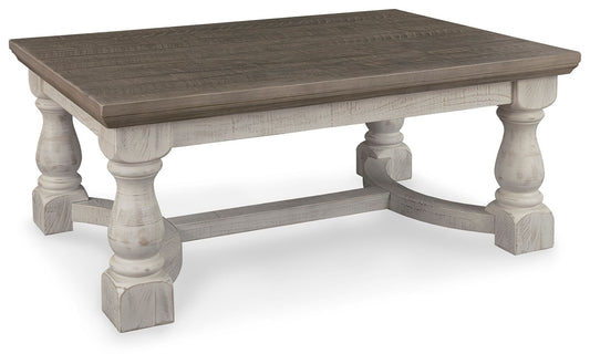 Havalance - Rectangular Cocktail Table - Gray / White - Hornell Furniture Outlet
