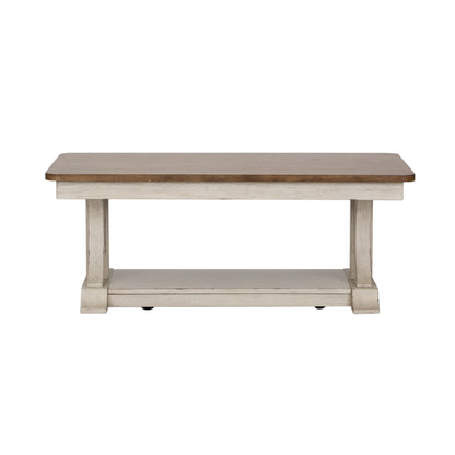 Farmhouse Reimagined - Rectangular Cocktail Table - White - Hornell Furniture Outlet