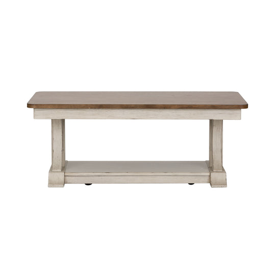 Farmhouse Reimagined - Rectangular Cocktail Table - White - Hornell Furniture Outlet