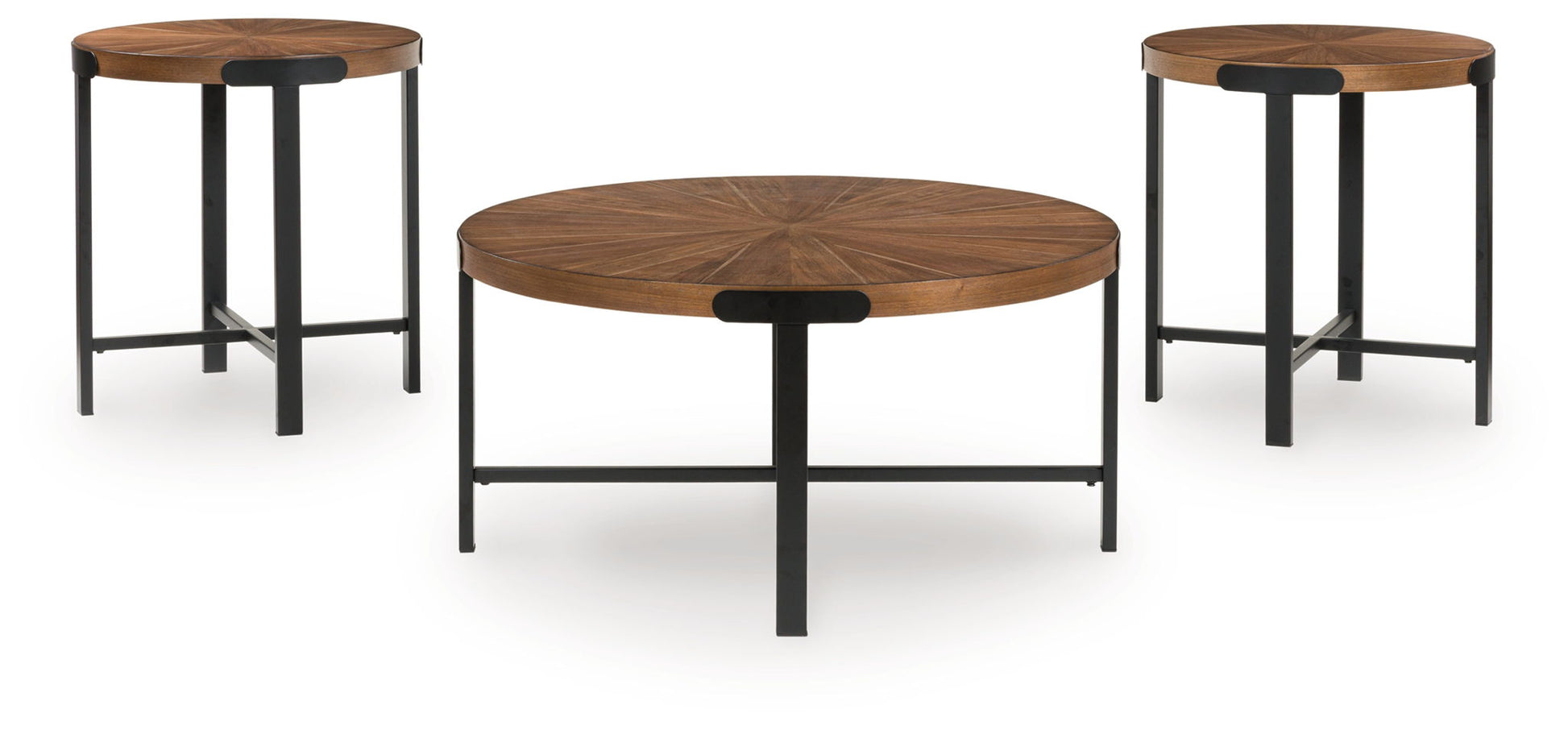 Crosstrail - Brown - Occasional Table Set (Set of 3) - Hornell Furniture Outlet