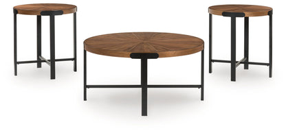 Crosstrail - Brown - Occasional Table Set (Set of 3) - Hornell Furniture Outlet