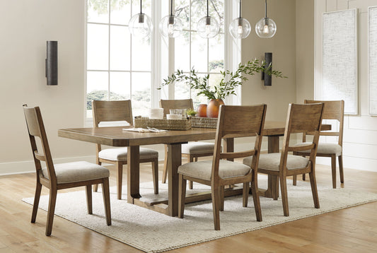 Cabalynn - Oatmeal / Light Brown - Dining Uph Side Chair (Set of 2) - Hornell Furniture Outlet