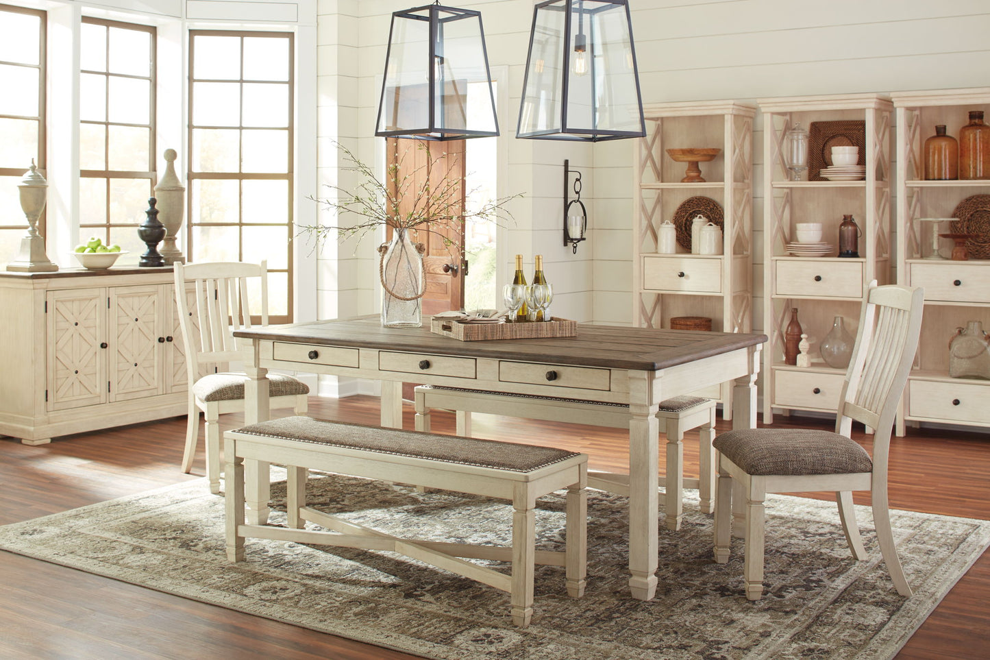 Bolanburg - Rectangular Dining Room Table - Beige - Hornell Furniture Outlet